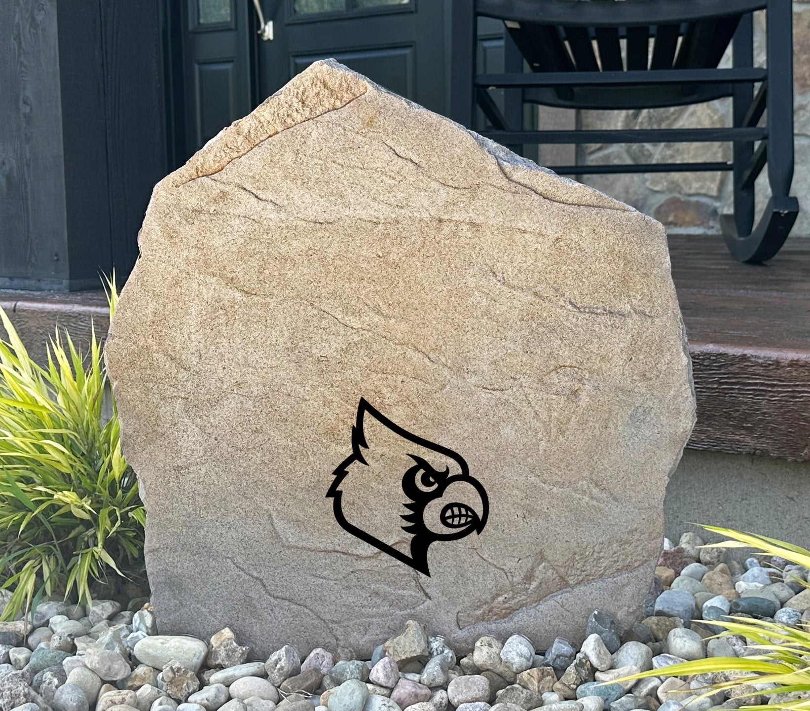 Louisville Cardinals Design-A-Stone Landscape Art Address Stone