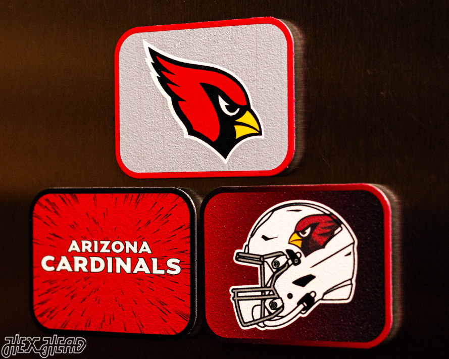 Arizona Cardinals - SET of 3 Magnets