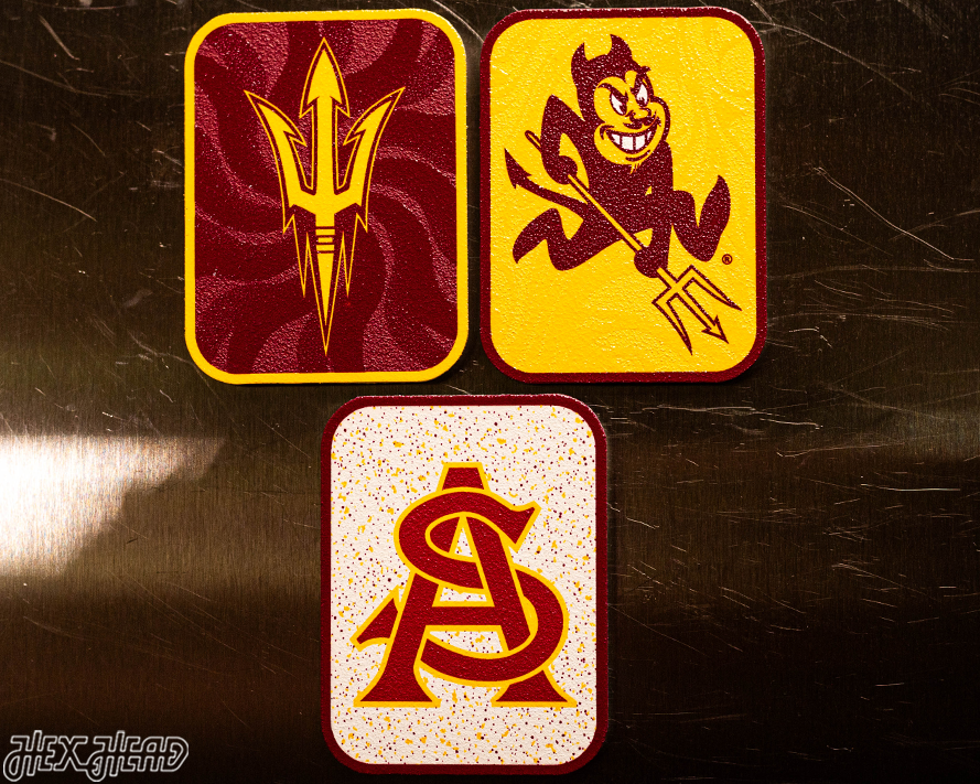 Arizona State Sun Devils - SET of 3 Magnets