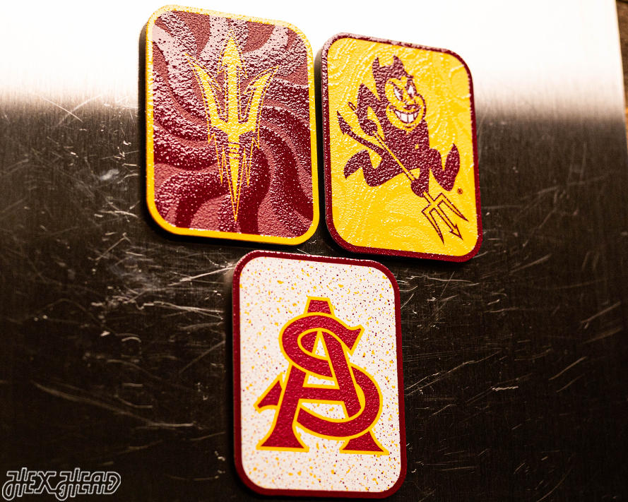 Arizona State Sun Devils - SET of 3 Magnets