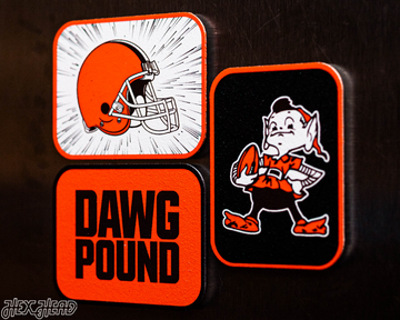 Cleveland Browns - SET of 3 Magnets