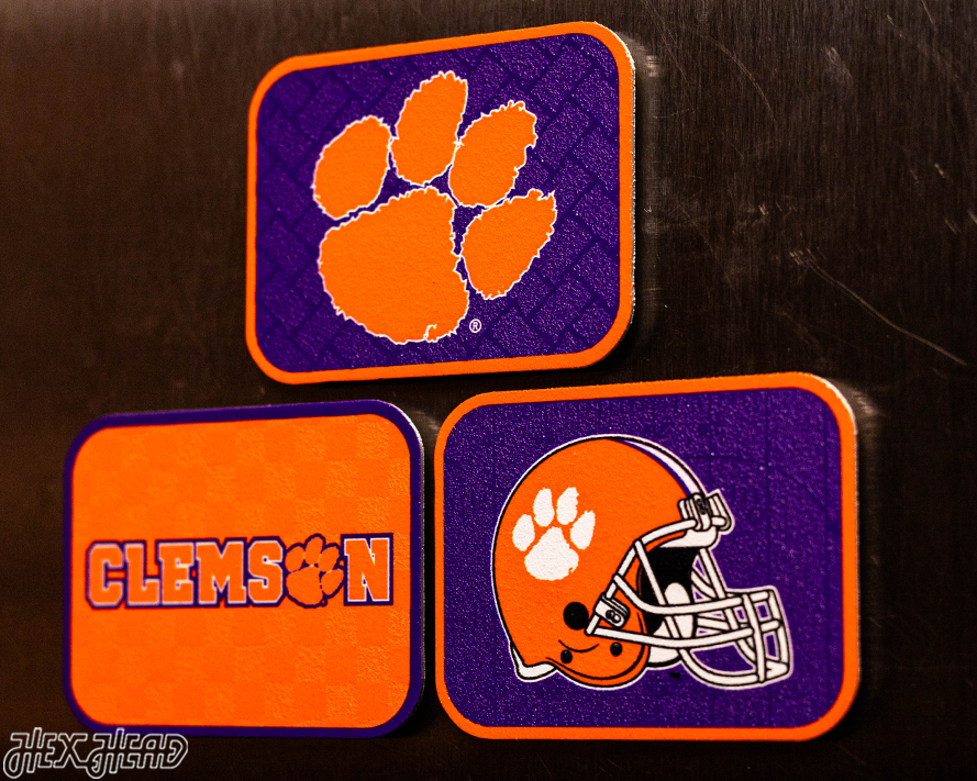 Clemson Tigers - SET of 3 Magnets