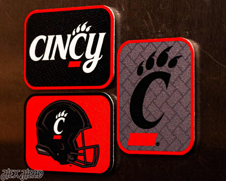 Cincinnati Bearcats - SET of 3 Magnets