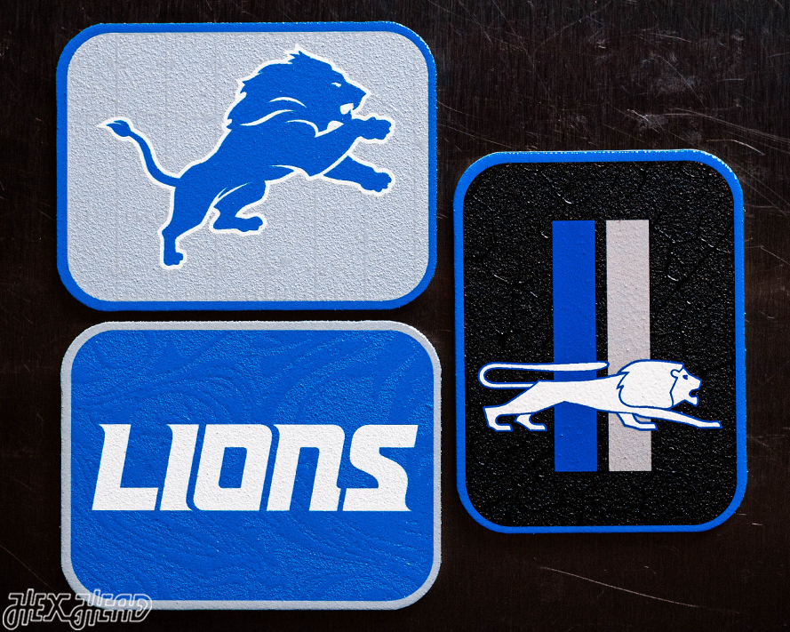 Detroit Lions - SET of 3 Magnets
