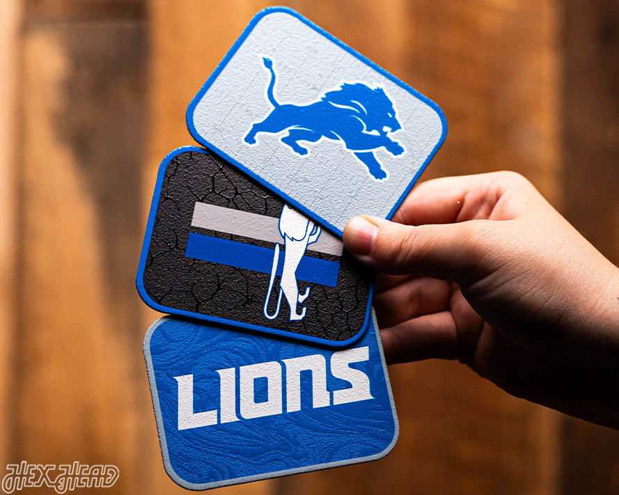 Detroit Lions - SET of 3 Magnets