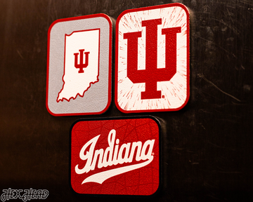 Indiana Hoosiers - SET of 3 Magnets