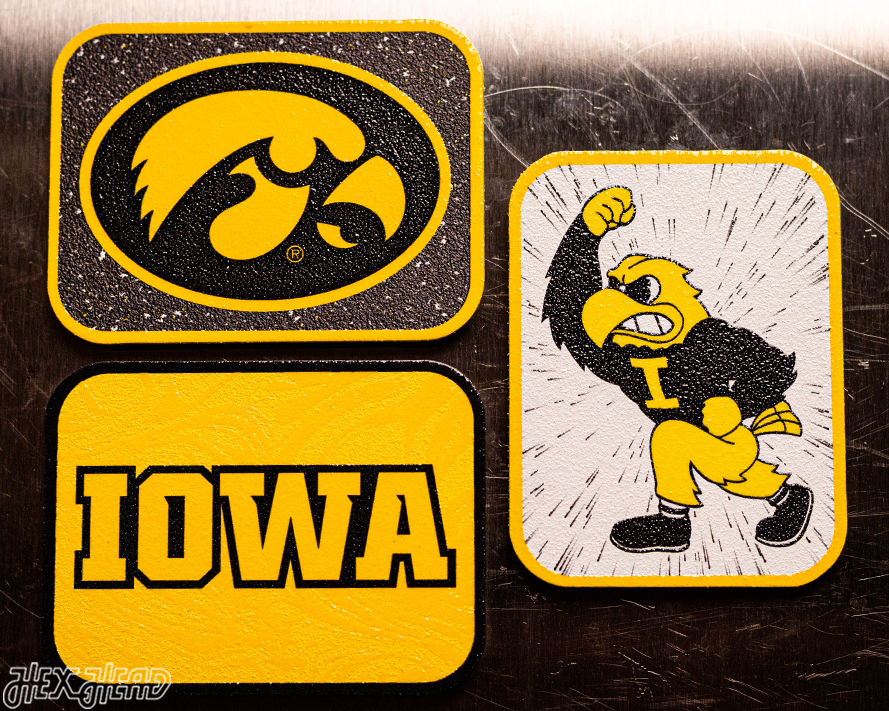 Iowa Hawkeyes - SET of 3 Magnets