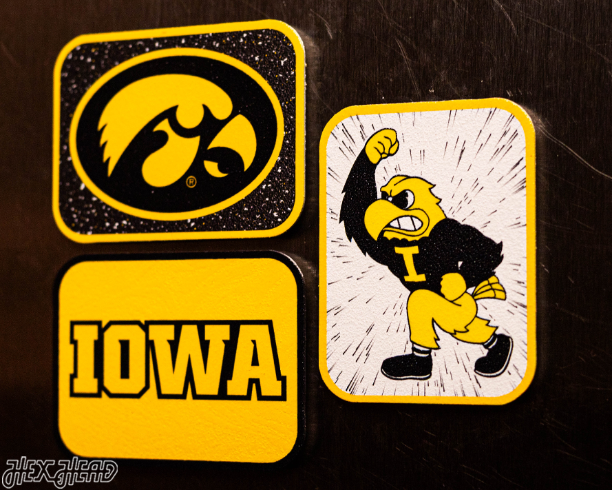 Iowa Hawkeyes - SET of 3 Magnets