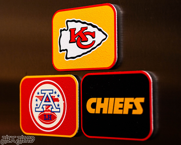 Kansas City Chiefs- SET of 3 Magnets