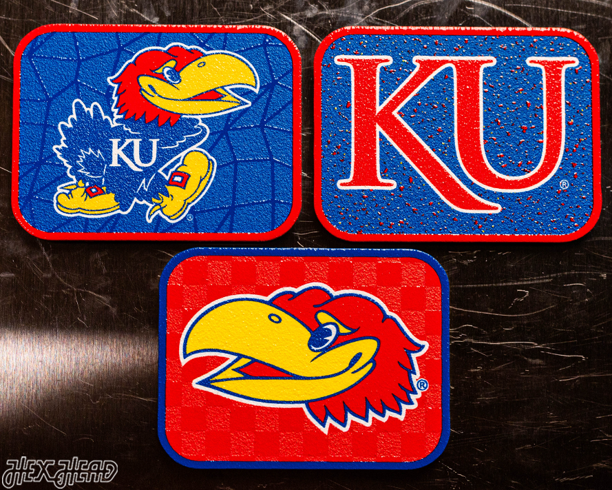 Kansas Jayhawks - SET of 3 Magnets