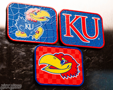 Kansas Jayhawks - SET of 3 Magnets