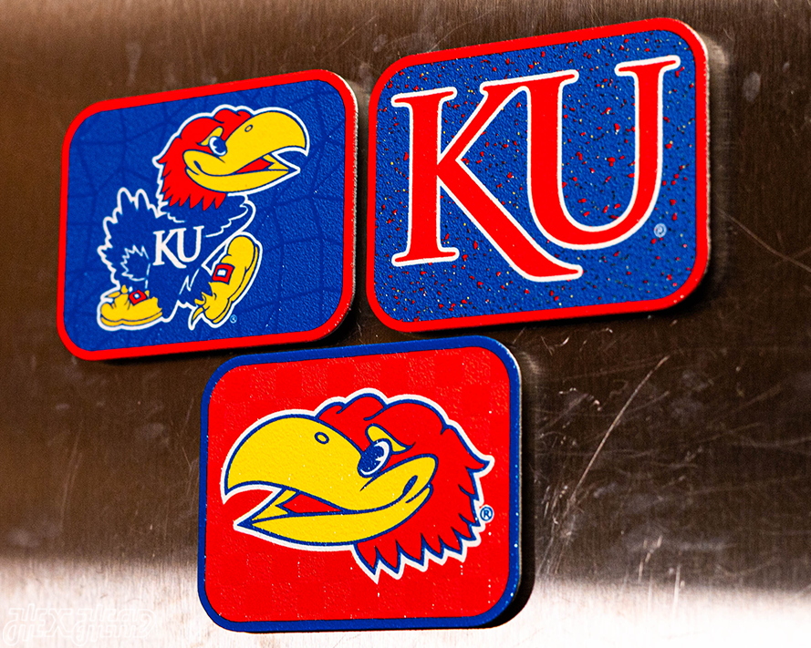 Kansas Jayhawks - SET of 3 Magnets
