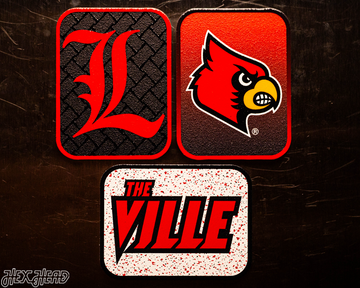 Louisville Cardinals - SET of 3 Magnets