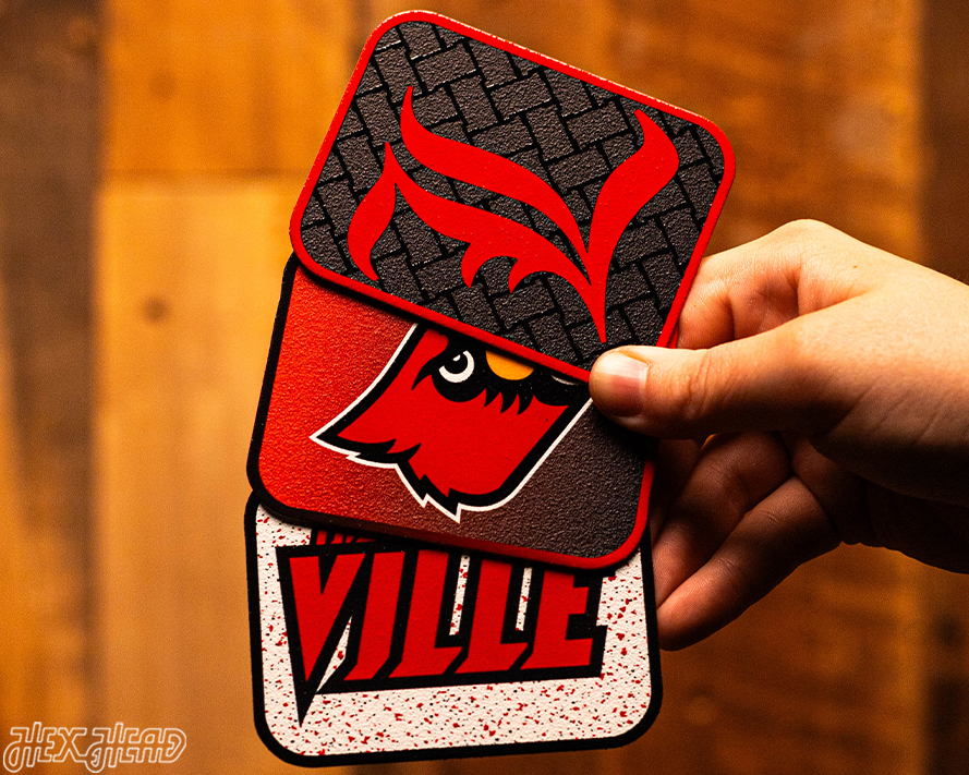 Louisville Cardinals - SET of 3 Magnets