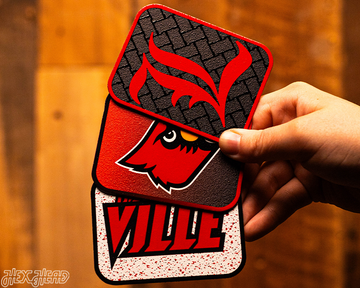 Louisville Cardinals - SET of 3 Magnets