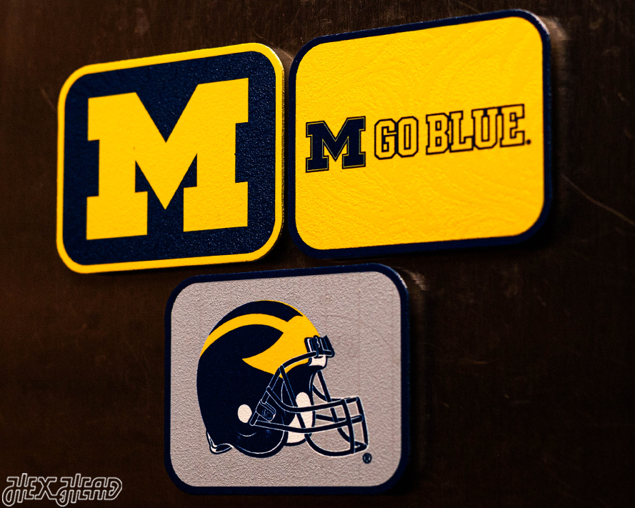 Michigan Wolverines - SET of 3 Magnets