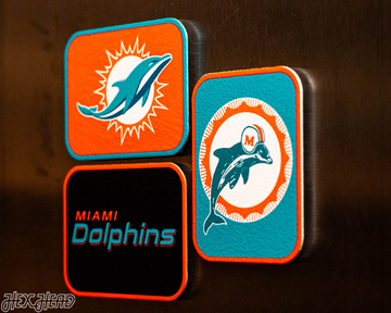 Miami Dolphins - SET of 3 Magnets