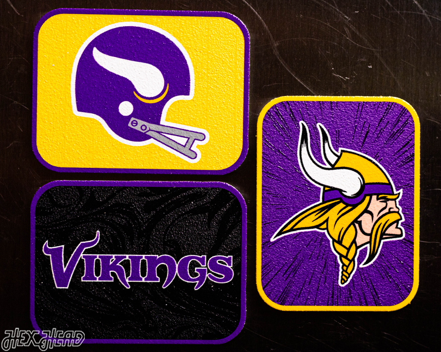 Minnesota Vikings - SET of 3 Magnets