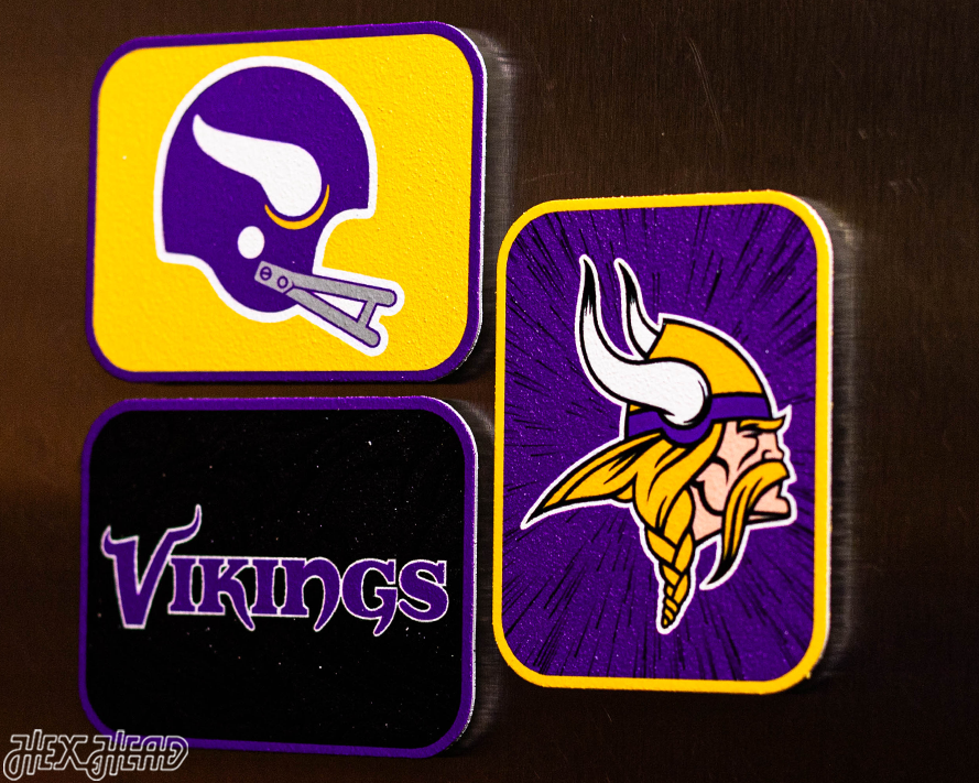 Minnesota Vikings - SET of 3 Magnets