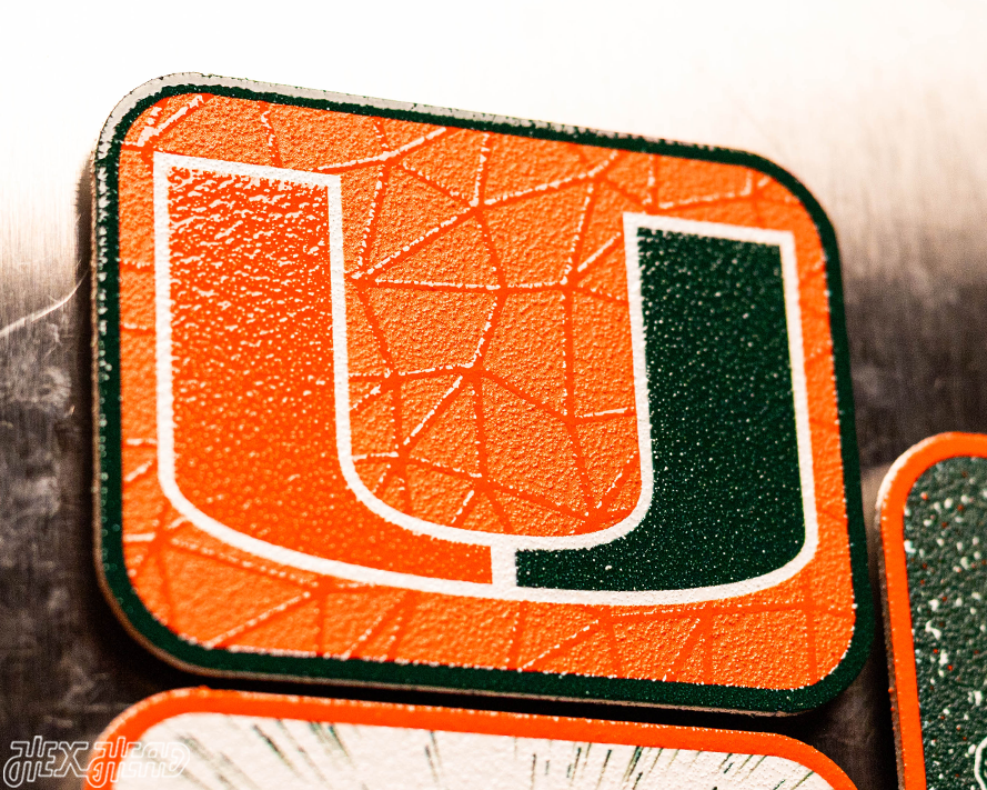 Miami Hurricanes - SET of 3 Magnets