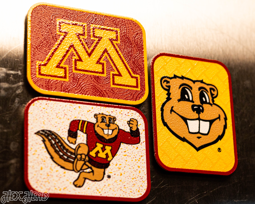 Minnesota Golden Gophers - SET of 3 Magnets