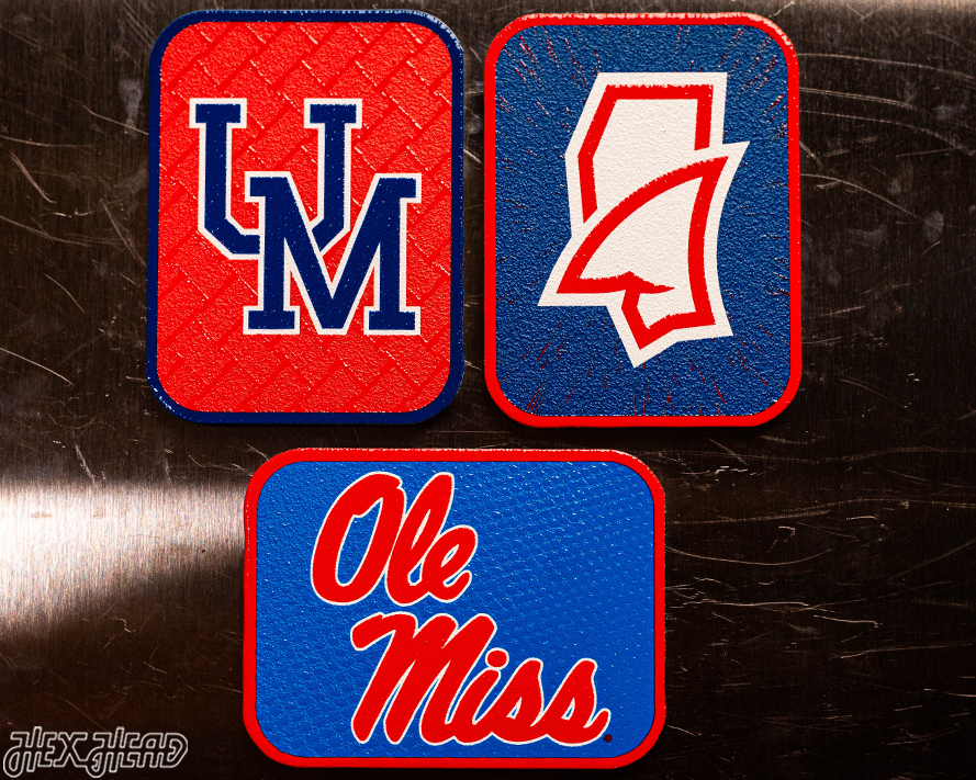 Mississippi Ole Miss - SET of 3 Magnets