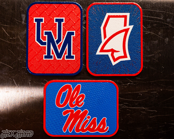 Mississippi Ole Miss - SET of 3 Magnets