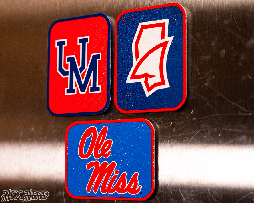 Mississippi Ole Miss - SET of 3 Magnets
