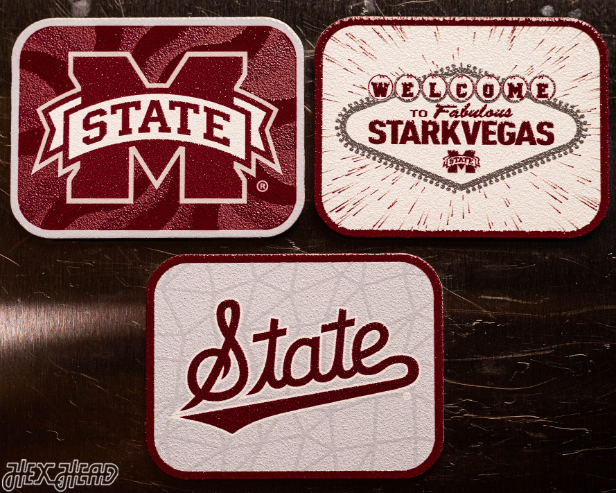 Mississippi State Bulldogs - SET of 3 Magnets