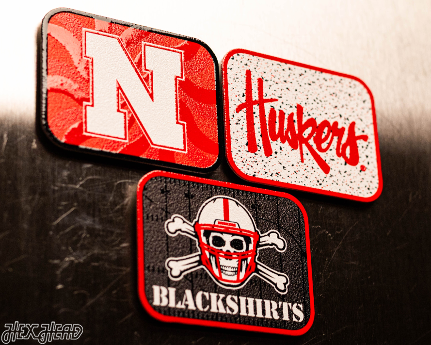 Nebraska Cornhuskers - SET of 3 Magnets