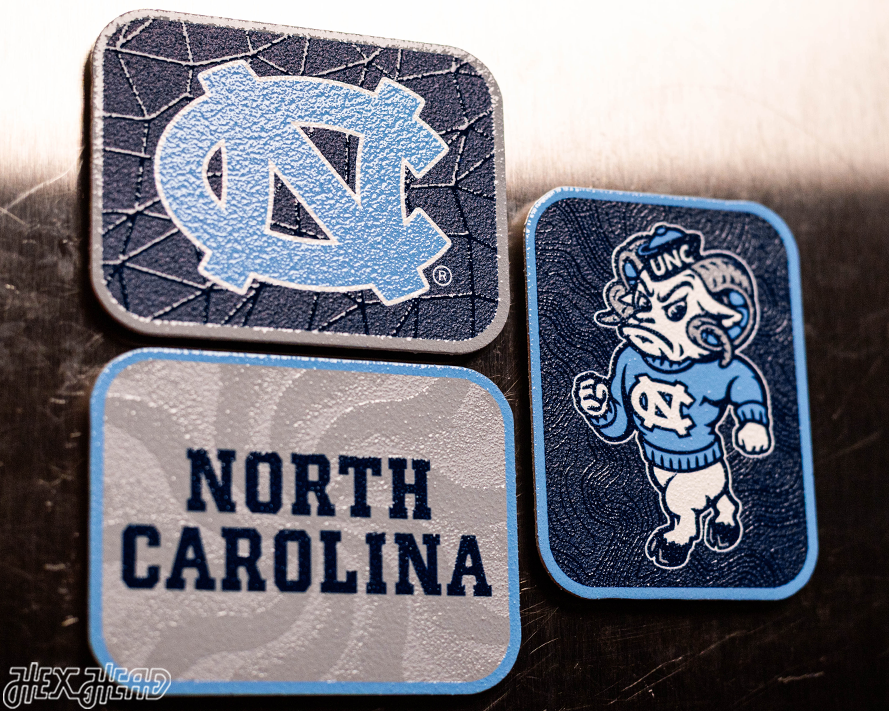 North Carolina Tar Heels - SET of 3 Magnets