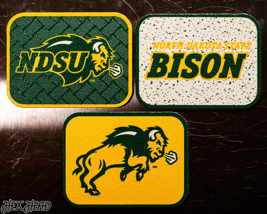 North Dakota State Bison - SET of 3 Magnets