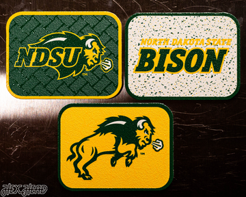 North Dakota State Bison - SET of 3 Magnets