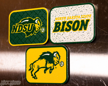 North Dakota State Bison - SET of 3 Magnets