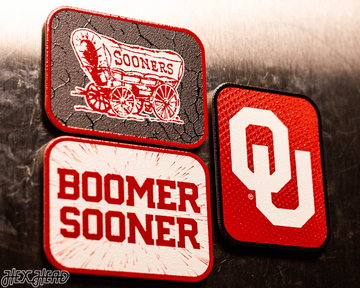 Oklahoma Sooners - SET of 3 Magnets