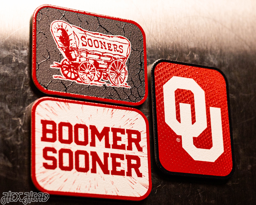 Oklahoma Sooners - SET of 3 Magnets