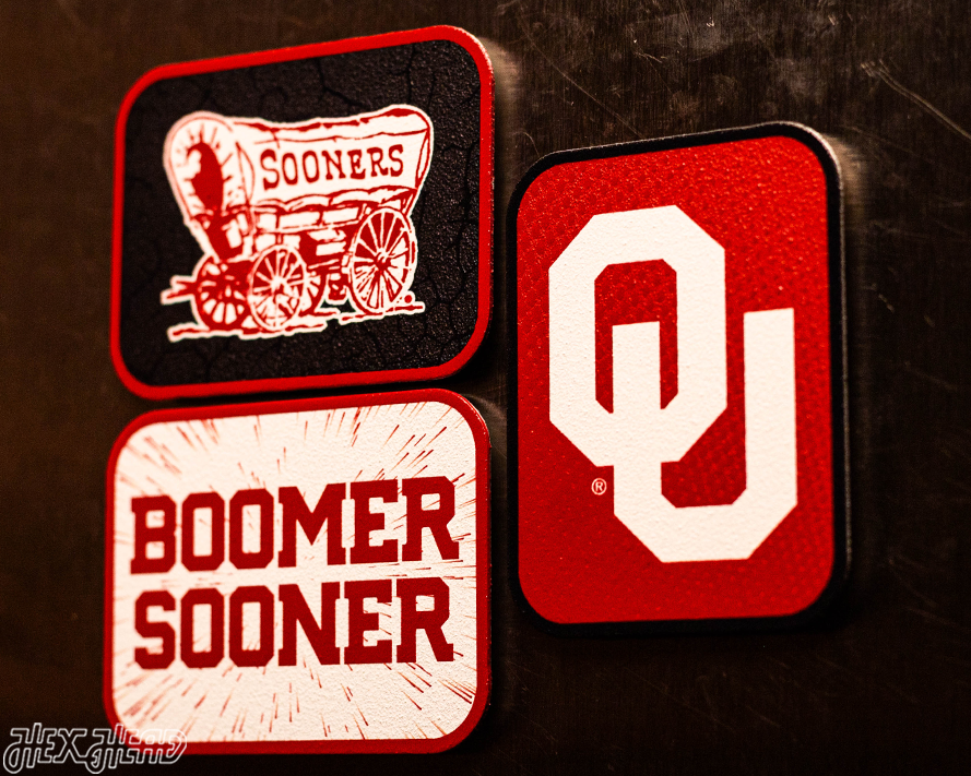 Oklahoma Sooners - SET of 3 Magnets