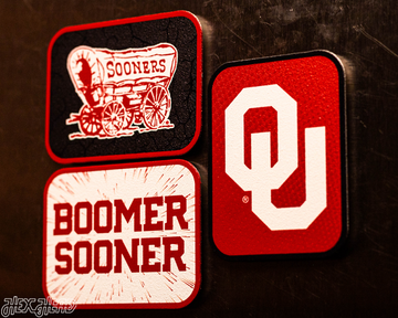 Oklahoma Sooners - SET of 3 Magnets
