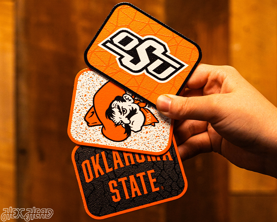 Oklahoma State Cowboys - SET of 3 Magnets
