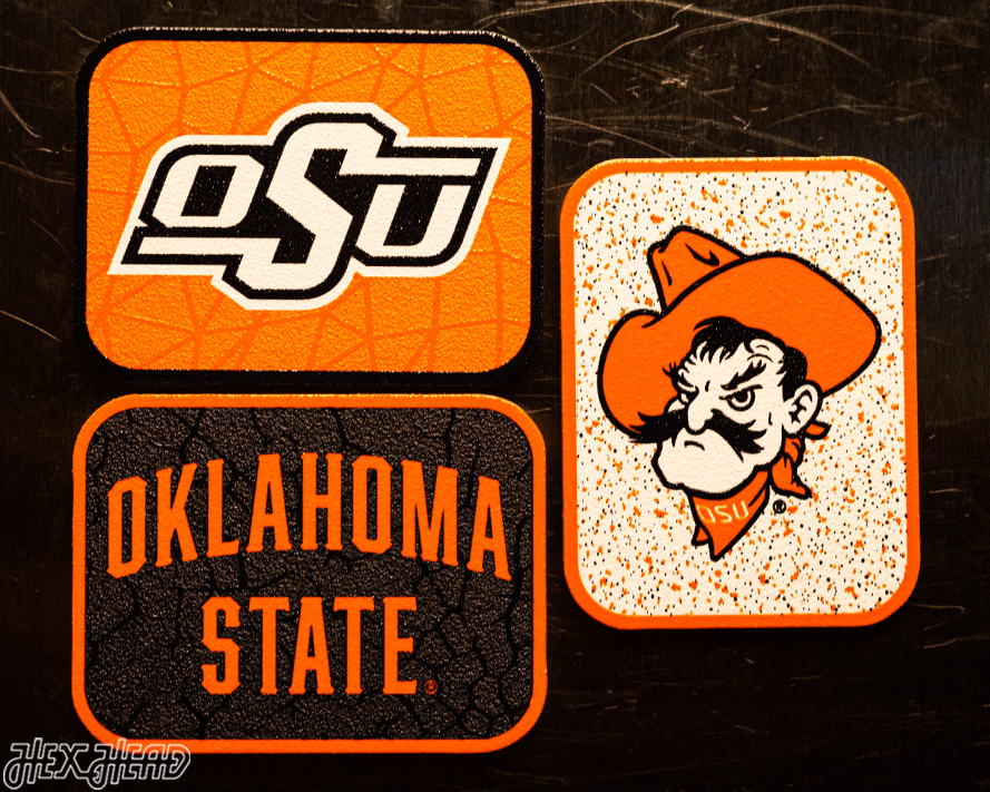 Oklahoma State Cowboys - SET of 3 Magnets