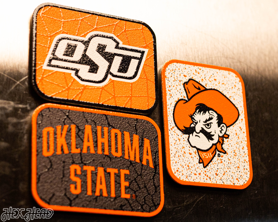Oklahoma State Cowboys - SET of 3 Magnets