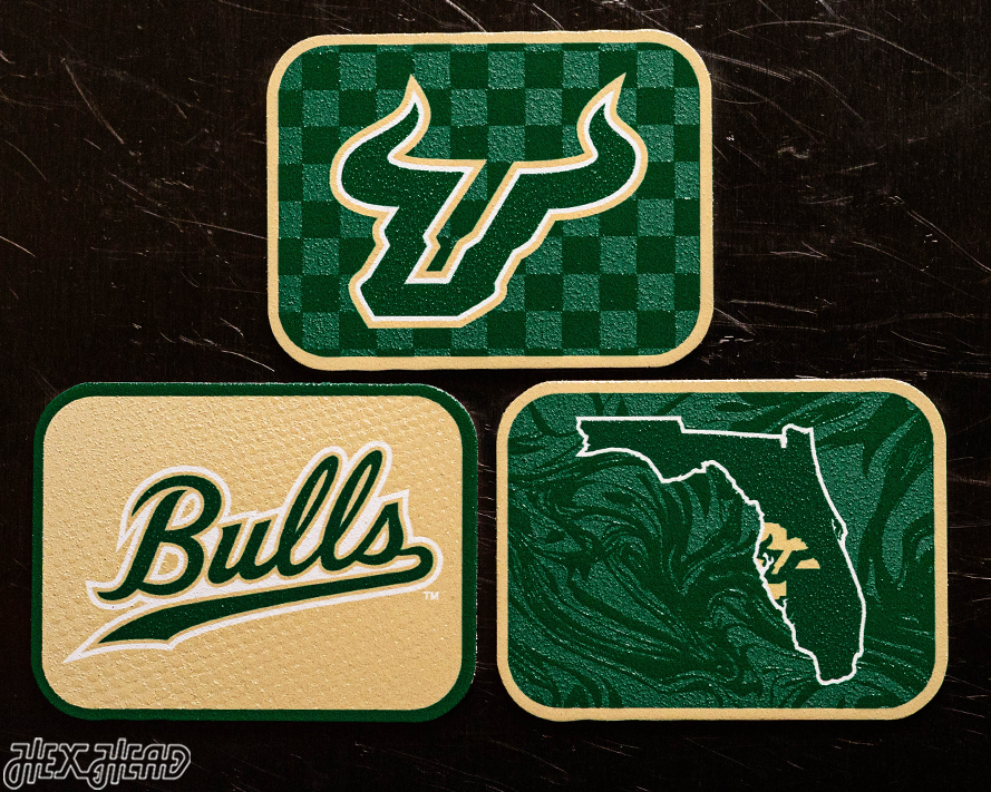 South Florida Bulls - SET of 3 Magnets