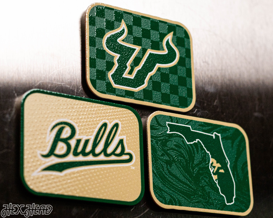 South Florida Bulls - SET of 3 Magnets