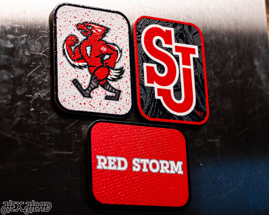 St John's Red Storm - SET of 3 Magnets