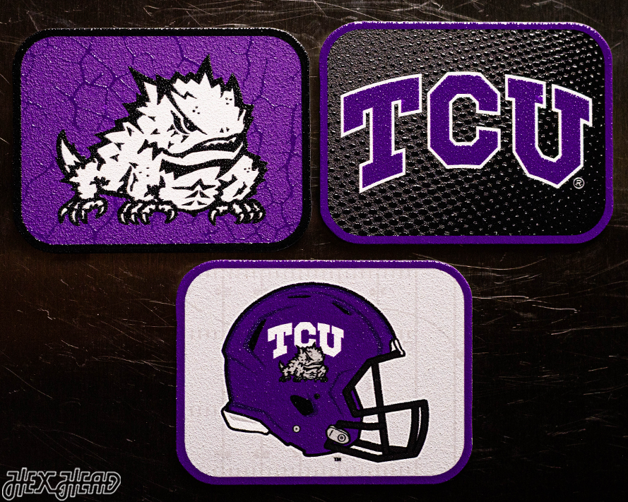 TCU Texas Christian - SET of 3 Magnets