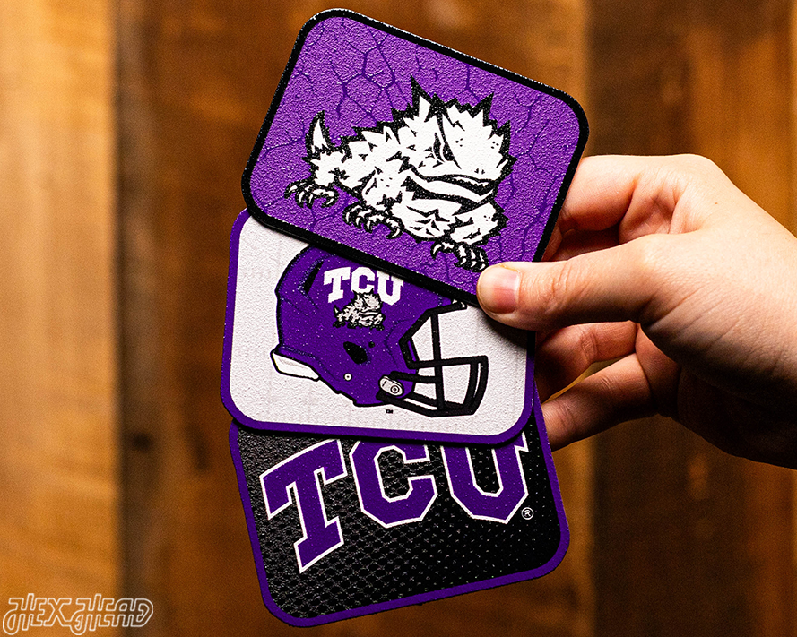 TCU Texas Christian - SET of 3 Magnets