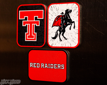 Texas Tech Red Raiders - SET of 3 Magnets