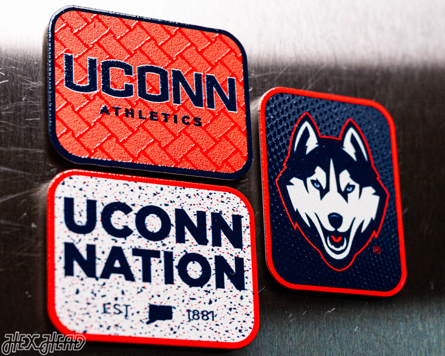 Connecticut UCONN Huskies - SET of 3 Magnets