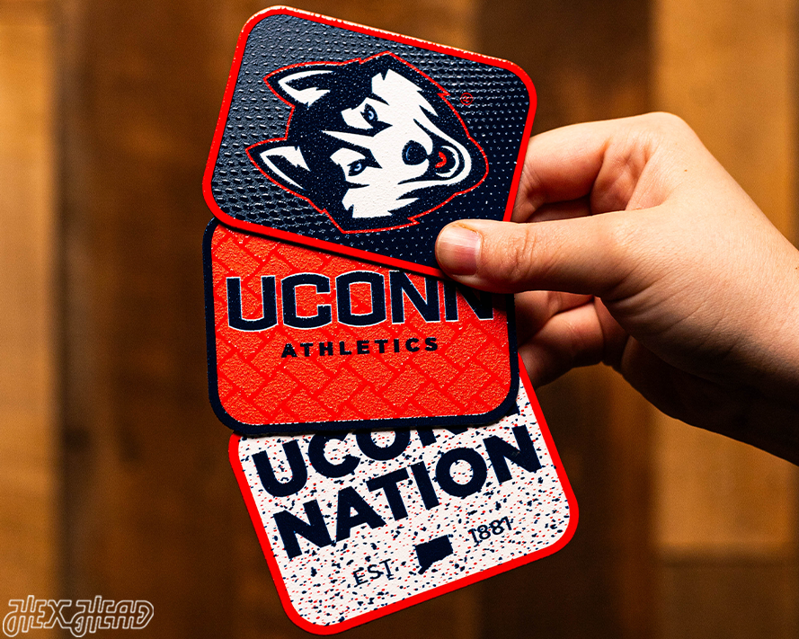 Connecticut UCONN Huskies - SET of 3 Magnets