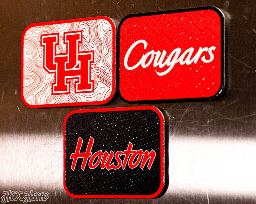 Houston Cougars - SET of 3 Magnets